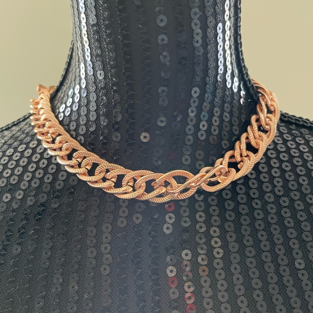 Rose Gold Toned Chain Necklace